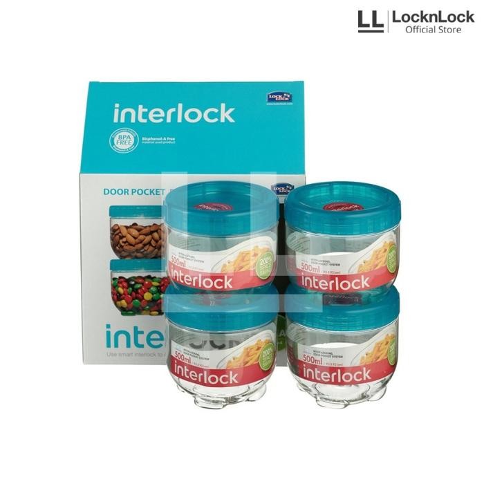 Jual Pilihan- Locknlock Interlock Set 4P Plastic Food Container Toples ...