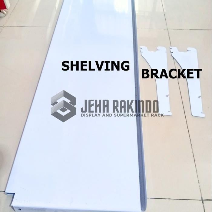 Jual [1 Paket] 1 Shelving + 2 Bracket Ambalan Rak Gondola Toko ...