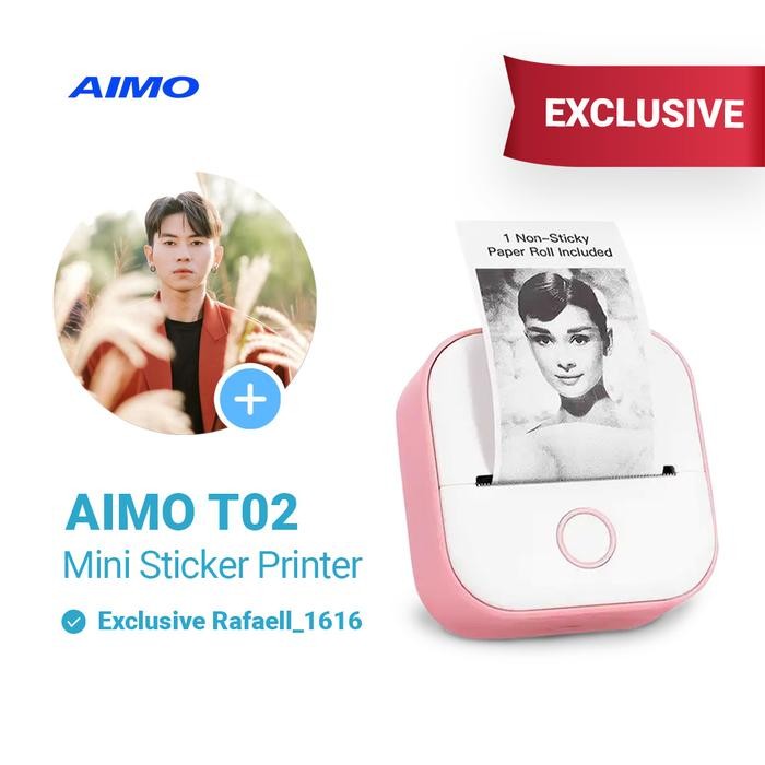 Jual Ready [EXCLUSIVE RAFAEL TAN] AIMO T02 Mobile Photo Label Printer ...
