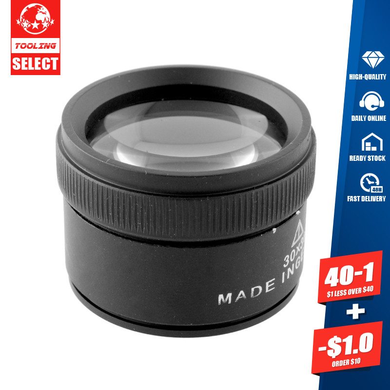 Jual Premium 30x 40mm Measuring Magnifier Magnifying Glass Lens Loop ...