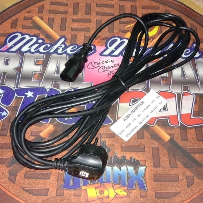 Jual Pilihan- Kabel Power 5 Meter Standar Colokan 3 Berdiri_Pc Computer ...
