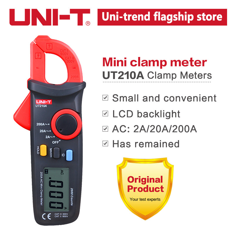 Jual Terbaik UNI-T UT210A UT210B Manual Range Digital Clamp Meter AC ...