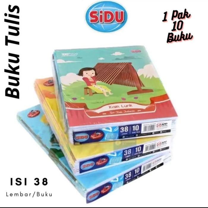 Jual Buku Tulis Sidu 38L Kertas Paper Stationery perpack isi 10 buku