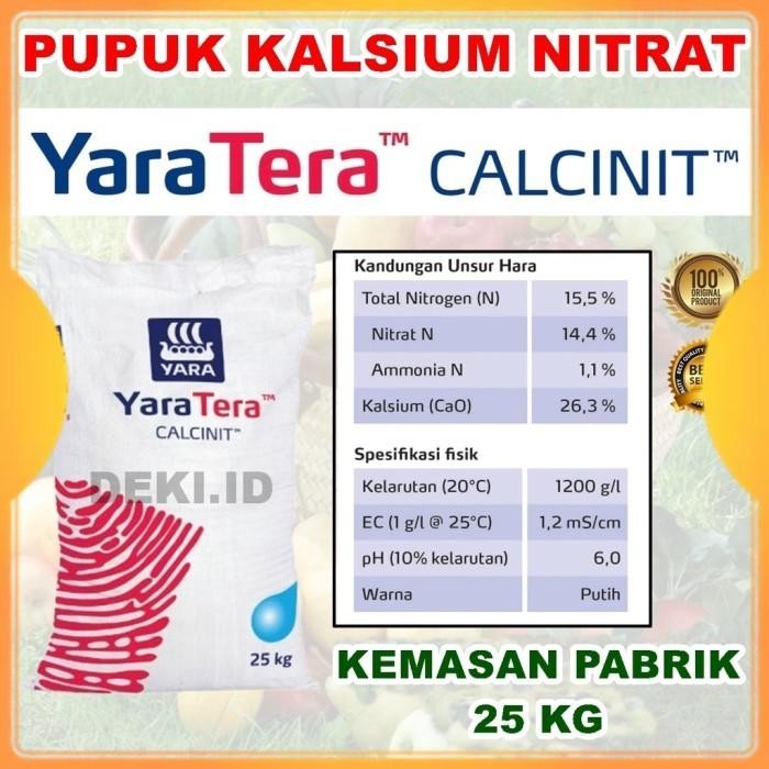 Jual Calcinit YaraTera 25 Kg CaNO3 Pupuk Kalsium Nitrat Hidroponik ...