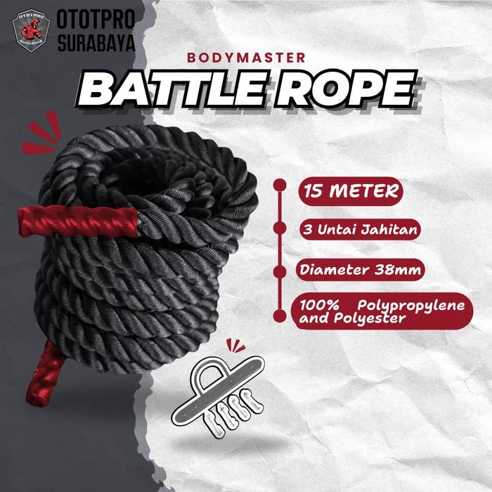 Jual BRG BARU 15 METER BODYMASTER Premium Battle Rope / Battle Ropes ...