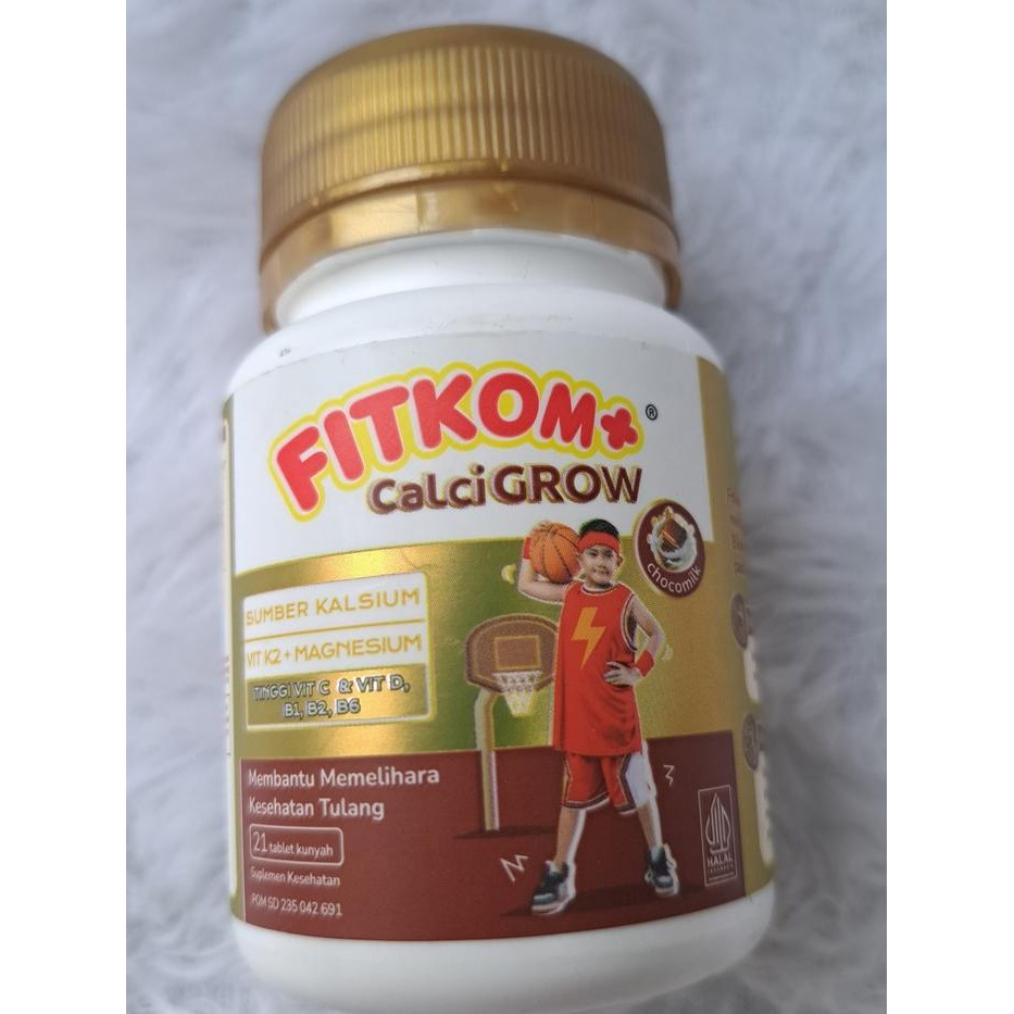 Jual ORIGINAL! Fitkom CalciGROW Tablet Hisap Vitamin Tinggi Badan Anak ...
