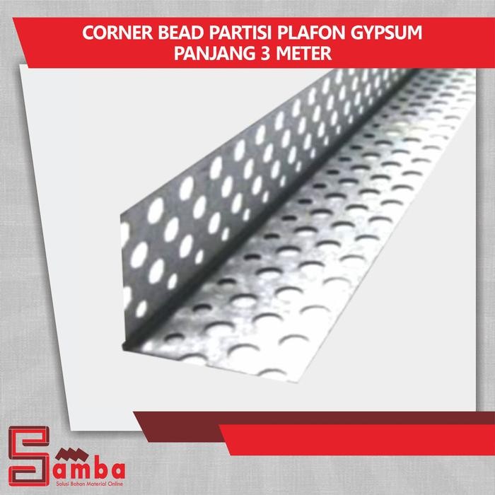 Jual New CORNER BEAD PARTISI PLAFON GYPSUM PANJANG 3 METER | Shopee ...