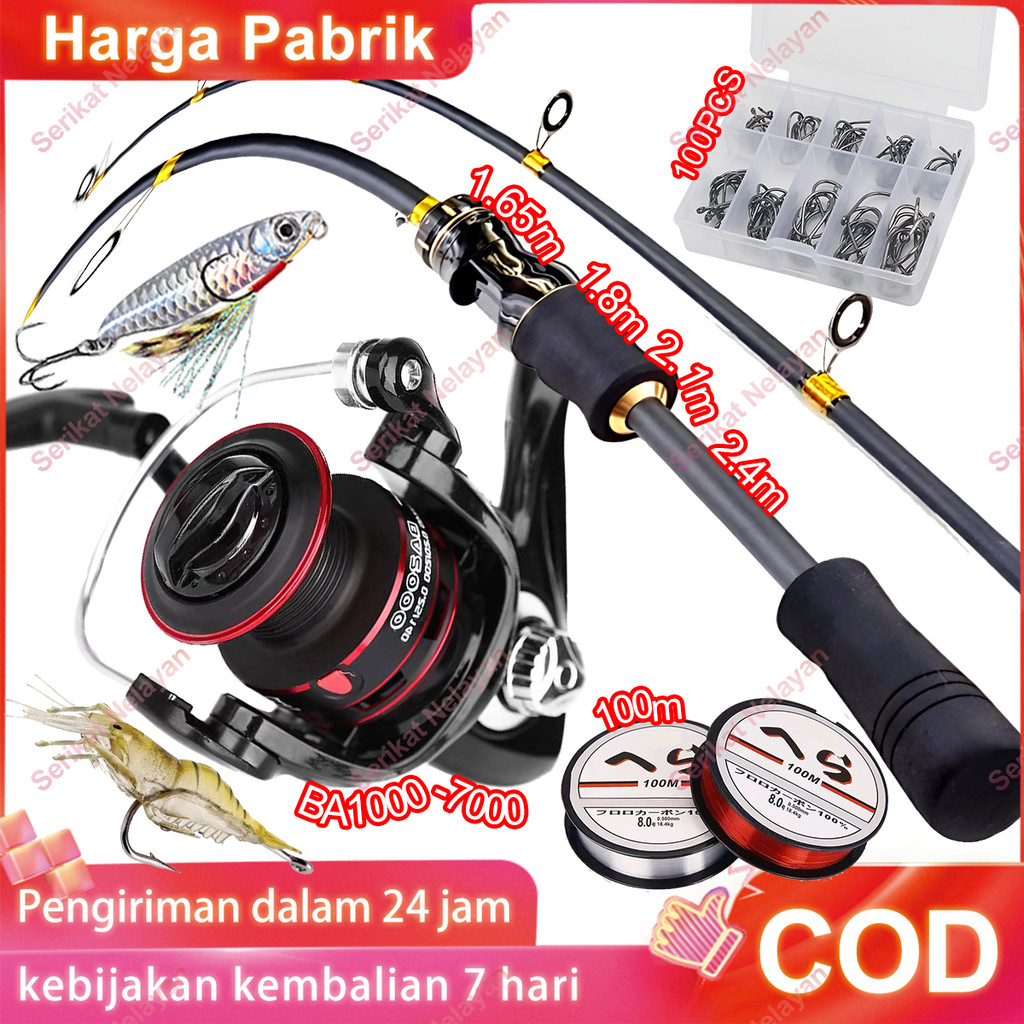 Pancing Set Carbon 1.6M-2.4M 15Kg Sougayilang Joran Pancing Set Carbon 15Kg Reel Kuat Murah Ready Stock  Ultralight Baitcasting Rod Carbon COD DX Ultralight  Baitcasting Rod Carbon Promosi Joran pancing serat karbon cor putar 1,8m/2,1m murah dan praktis