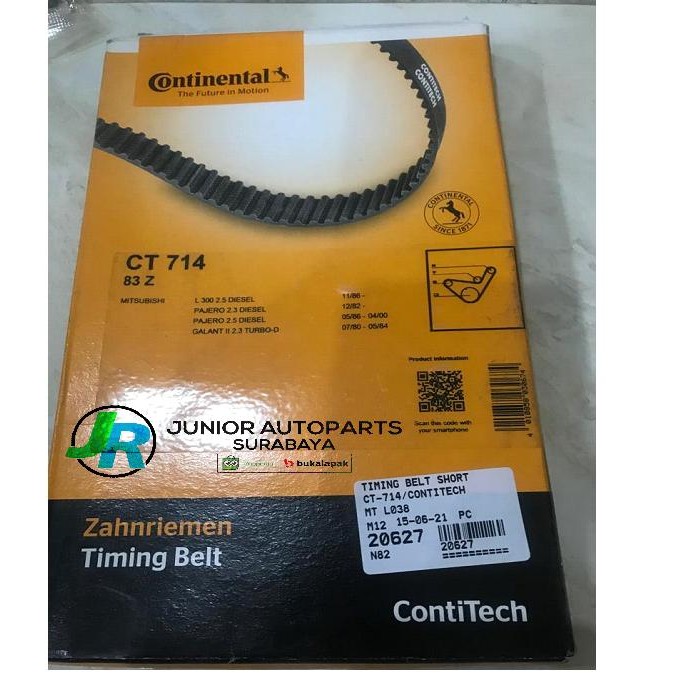 Jual Timing Belt Short Mitsubishi L038 Contitech Germany | Shopee Indonesia