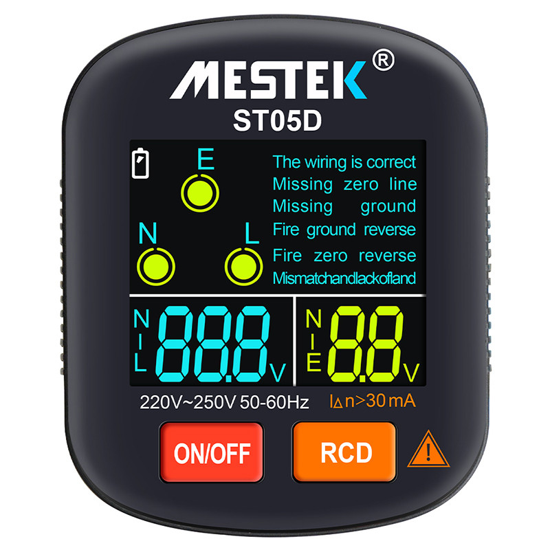 Jual Mestek Socket Tester Outlet Tester RCD GFCI NCV Test Outlet ...