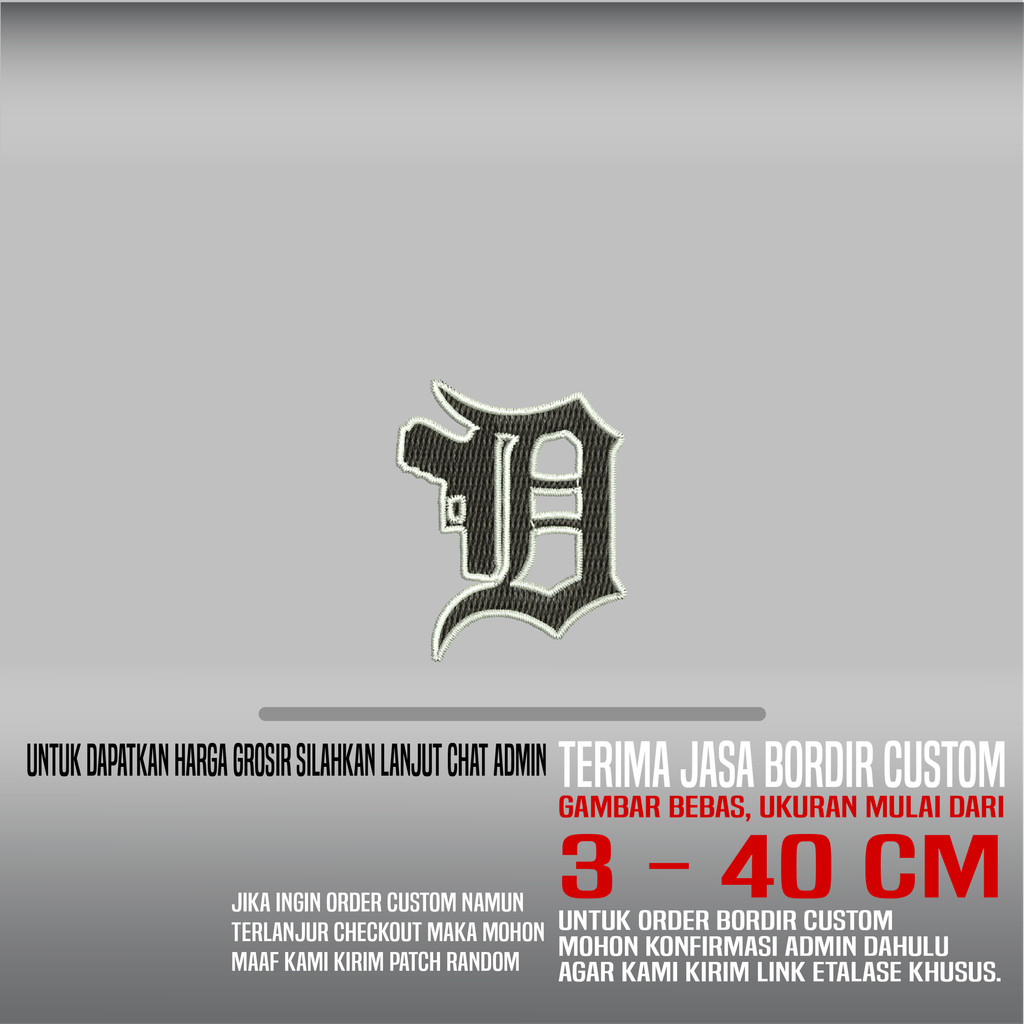 Jual HURUF D GANGSTA HDP-323 PATCH BORDIR LOGO/EMBLEM | Shopee Indonesia