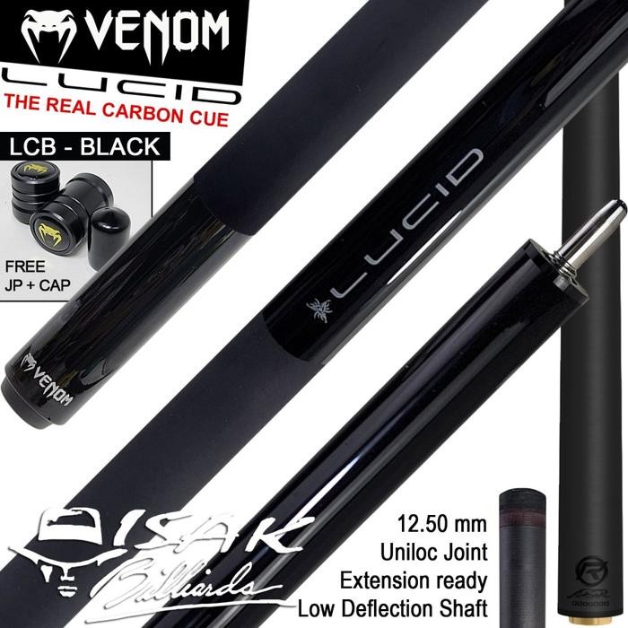 Jual PJS Venom Lucid Carbon LCB Black Cue Uniloc Low Deflection Stick ...