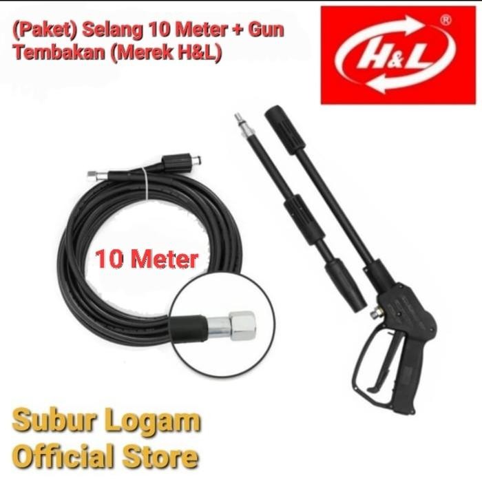 Jual Ready (Paket) Selang Jet Cleaner Universal 10 Meter + Gun Jet ...
