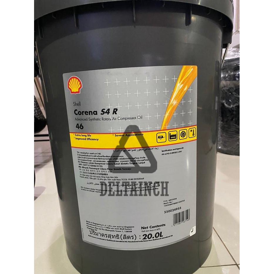 Jual Terbaik Oli Shell Corena S4 R46 (Synthetic Rotary Air Compressor ...