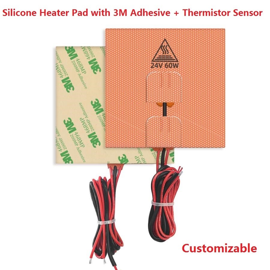 Jual 12V 24V 110V 220V Silicone Rubber Electric Heating Pads 3M ...