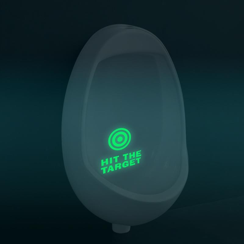 Jual HIT THE TARGET Toilet Stickers Glow in the Dark Luminous DIY ...