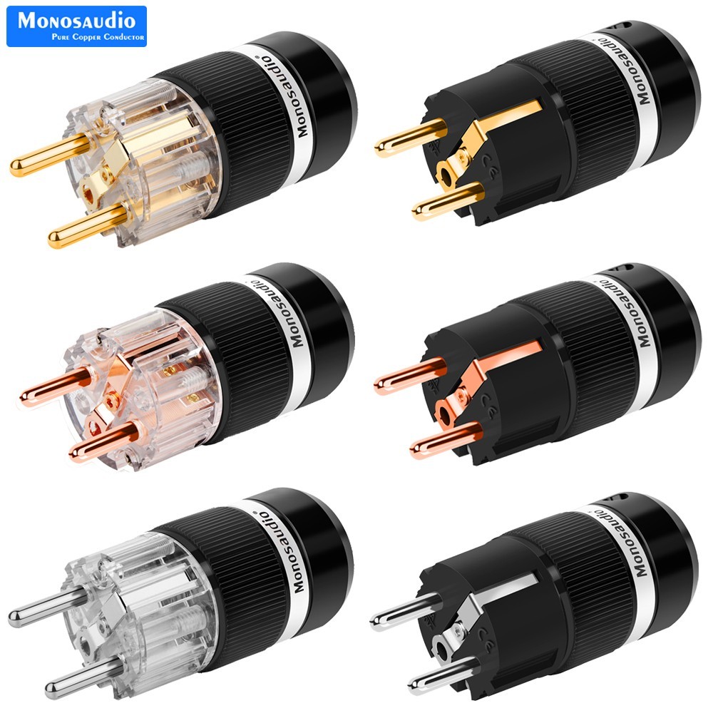 Jual PROMO Monosaudio High End EU Pure Copper AC Power Plug Schuko ...