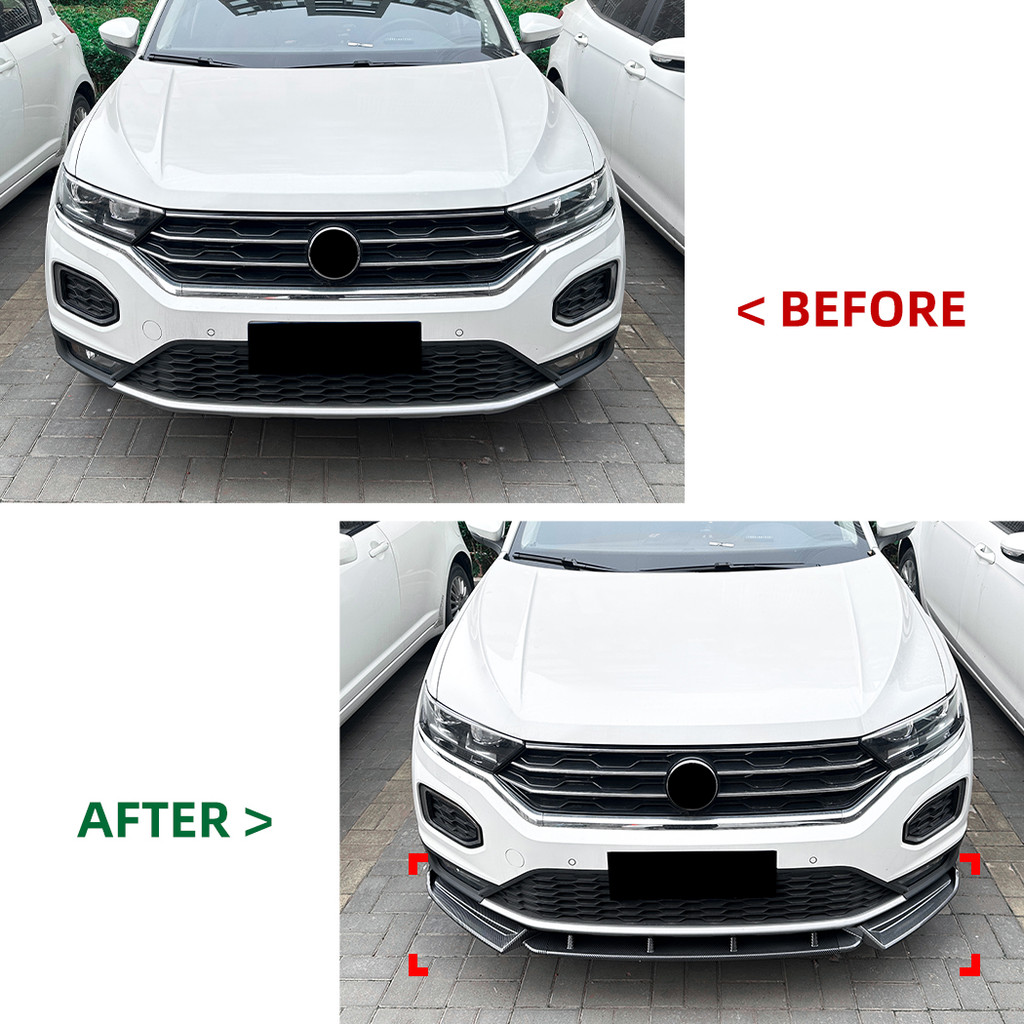 DZSQOMHGD Finiture Interne ABS Cromato Auto Pomello Cambio Pannello Decorativo Copertura Adesivo Rivestimento per VW per Troc per T-ROC 2018-2023 Telaio Copertura Trim(No Hole Black