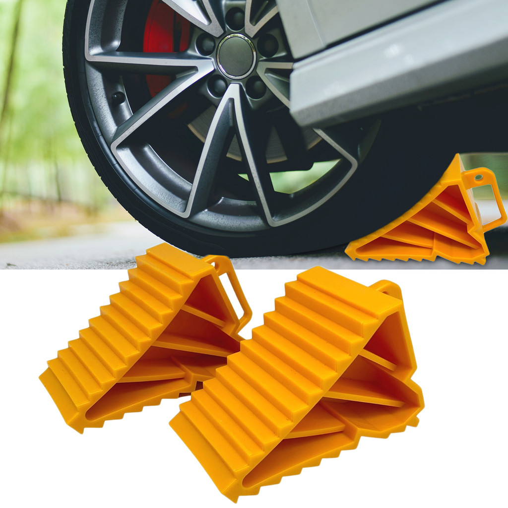Jual Heavy Duty Rubber Wheel Chock for RV Truck Wheel Stoppers Anti ...