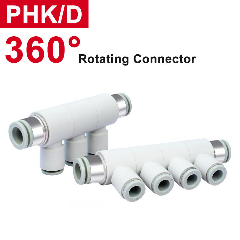 Jual Pneumatic Rotatable Connector Variable Diameter Five Way Phk Quick ...