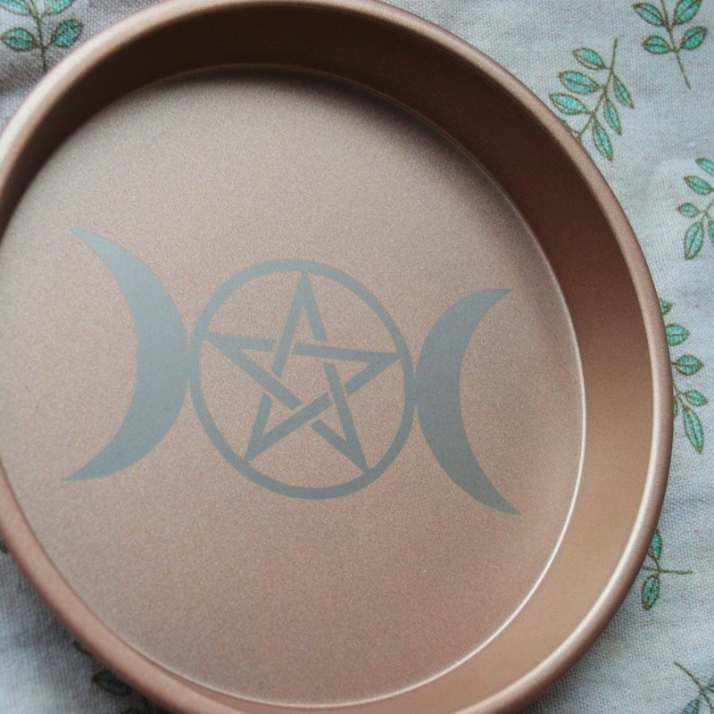 Jual Three-phase Moon Astrology Candlestick Table Altar Plate Tile ...