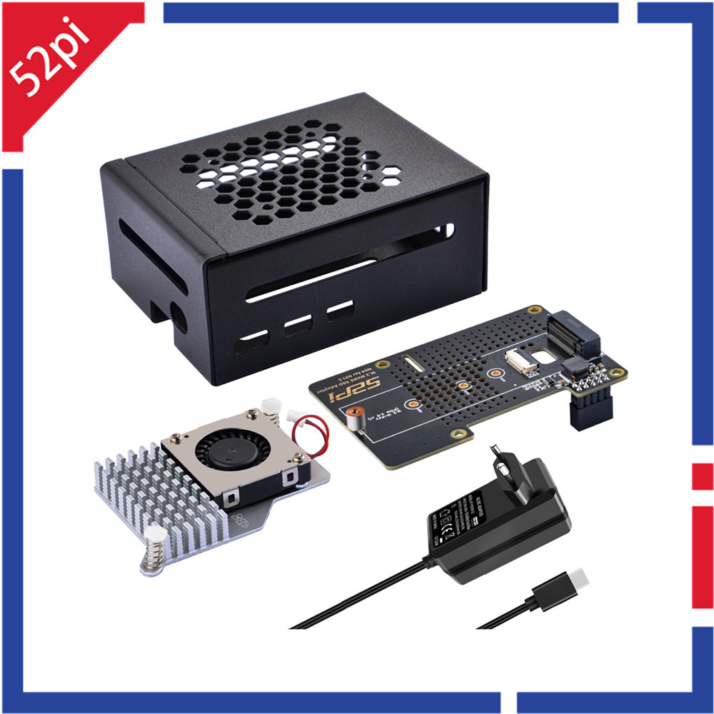Jual rangerssa 52Pi Raspberry Pi 5 Metal Case Kit with N04 M.2 2280 ...