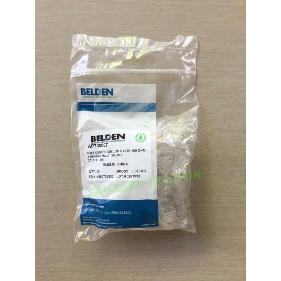 Jual Hemat Belden Konektor/ Connector Original Cat 5 / Rj Pin 45 ( 1 ...