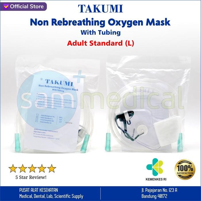 Jual Ready TAKUMI Oxygen Mask Non Rebreathing Masker Oksigen Dewasa ...