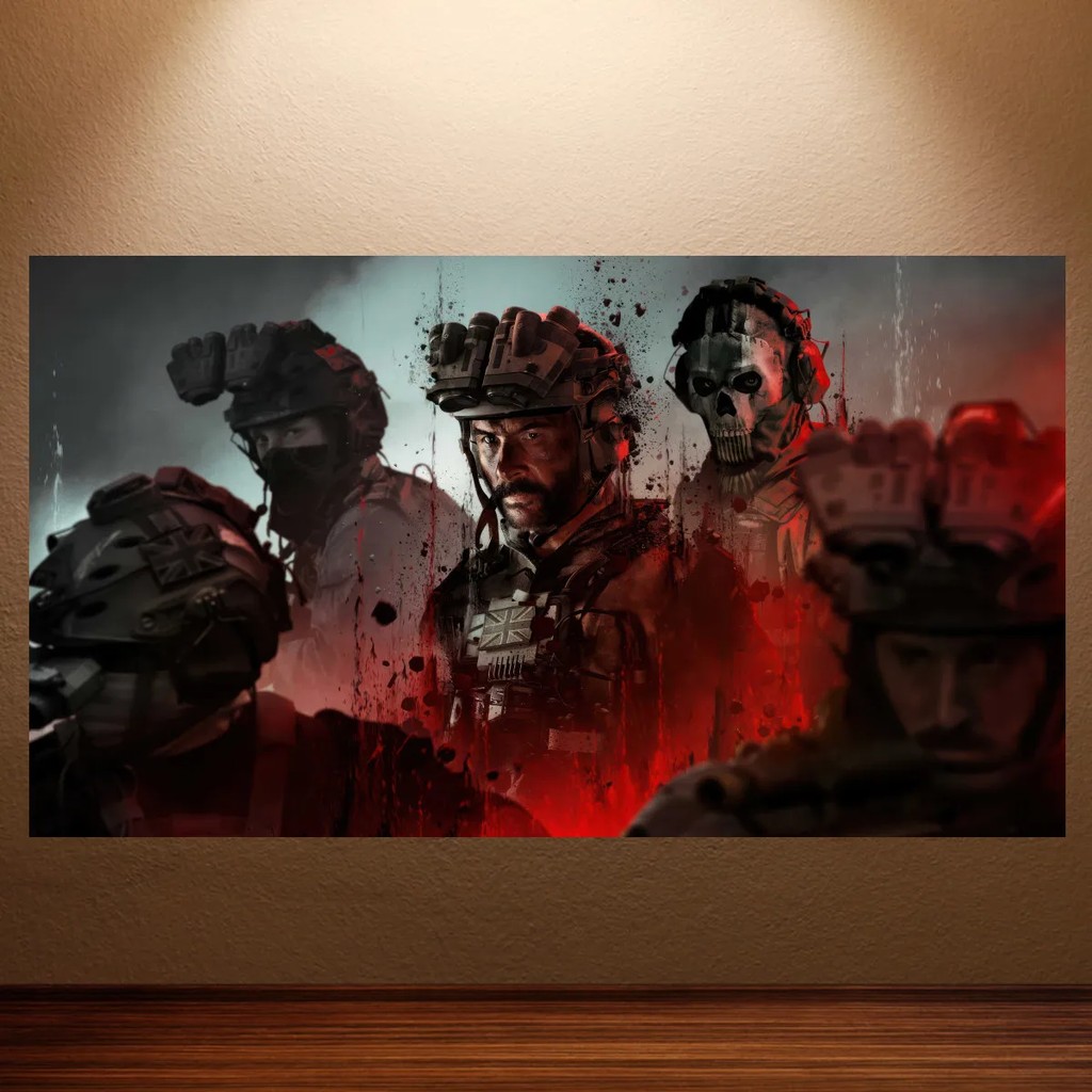 Jual Call of Duty Poster COD Modern Warfare Video Game Posters Canvas ...