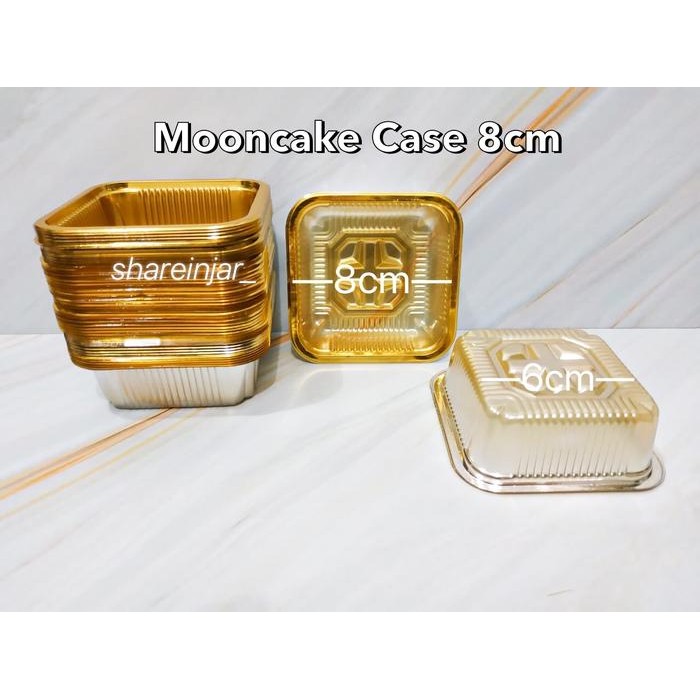 Jual Mooncake Case Mika Tray Gold 8cm / Packaging Kemasan Kue Bulan ...