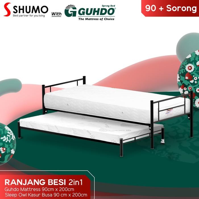 Jual GUHDO SPRINGBED X SHUMO Ranjang Besi 2 IN 1 90/90 Spring Bed Guhdo ...