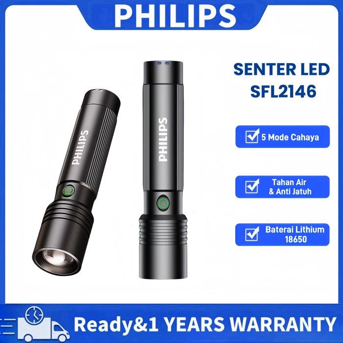 Jual Jual Rugi! Philips Senter Led Sfl2146 Super Bright Jarak Jauh 500M ...