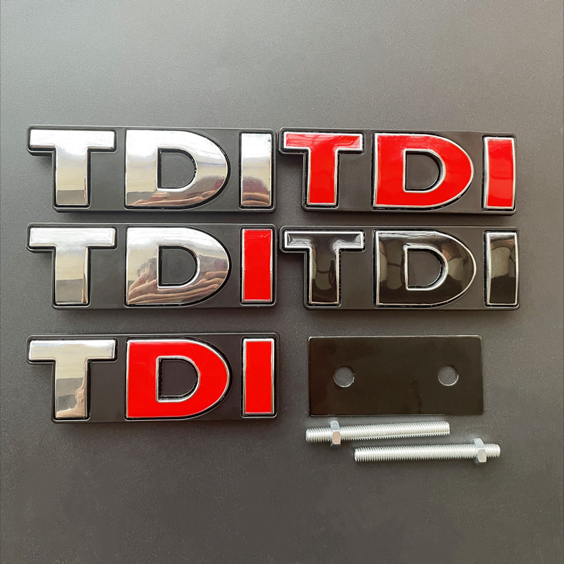Jual IMPORT 3D Metal Logo TDI Emblem Car Front Grill Badge Rear Trunk ...