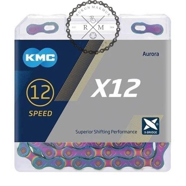 Jual KMC BICYCLE CHAIN AURORA BLUE X11 / X12 FOR SRAM EAGLE AXS SHIMANO ...