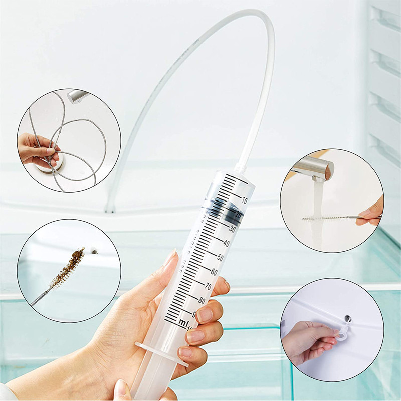 Jual Refrigerator Drain Hole Clean Brush Sewer Dredge Tool Hose Suction ...