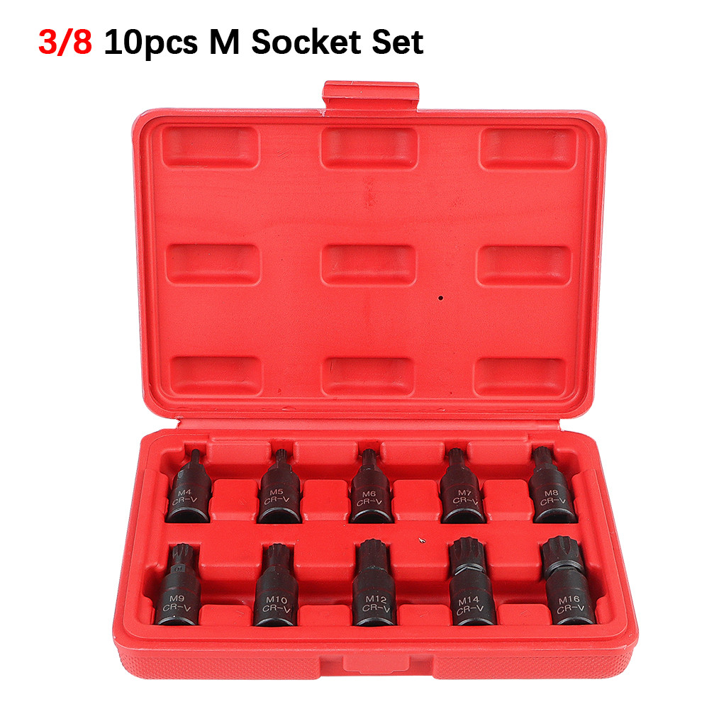 Jual Auto Accessories for Car 10pcs 12 Point Torx Bit Socket Set ...