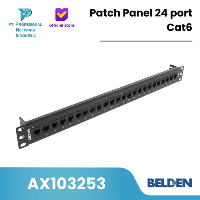 Jual t7kg- Belden Patch Panel 24 Port Cat6 / Patchpanel 24 Port Cat 6 ...