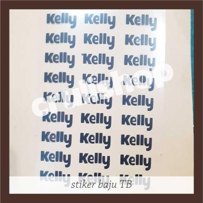 Jual Pilihan- Stiker Sablon Baju Setrika (B) : 4-7 Huruf Termasuk Spasi ...