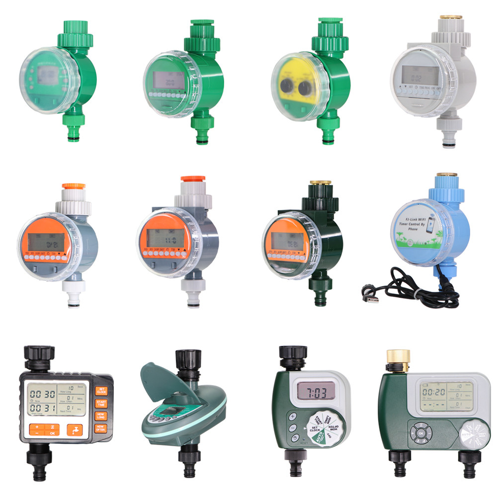 Jual Garden Water Timer Rain Sensor Solar LCD Double Dial Controller ...