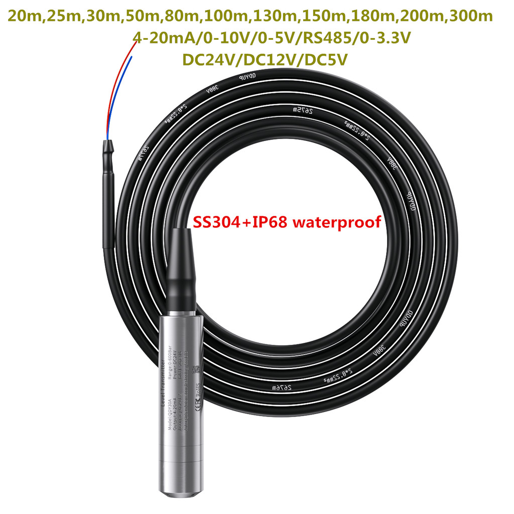 Jual NEW 20m 30m 50m 100m 200m Submersible water level sensor ...