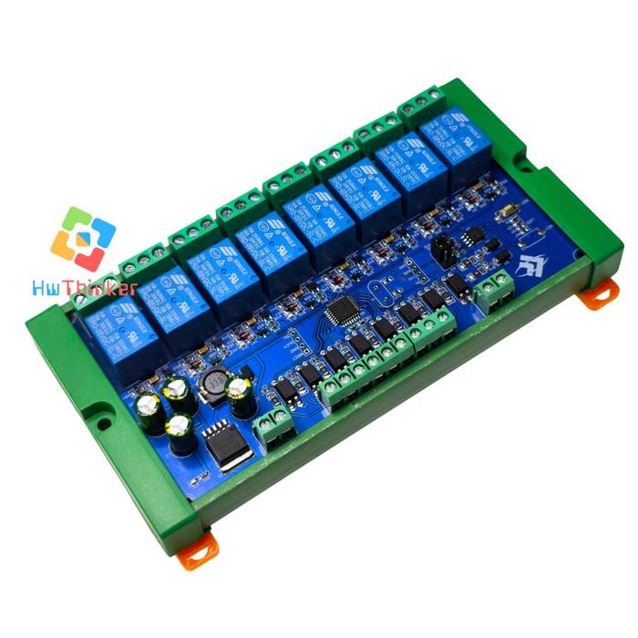 Jual Modul Modbus Relay Rtu 8 Channel Isolated Rs485 8 In 8 Out 7-30V ...