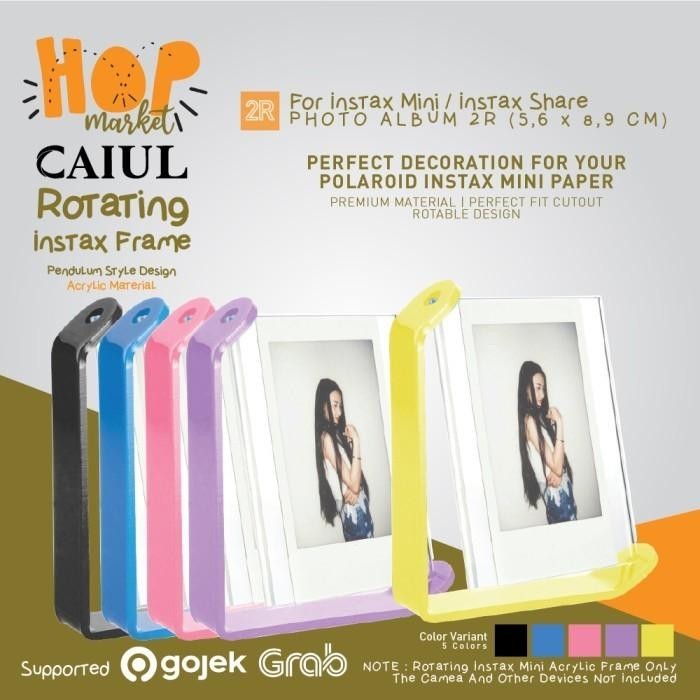 Jual Rotating Frame Acrylic Album Stand Foto Size 2R for Fuji Instax 11 ...