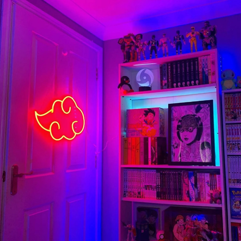 Jual Custom Neon Sign Akatsuki Cloud Logo Anime LED Light Wall Decor ...