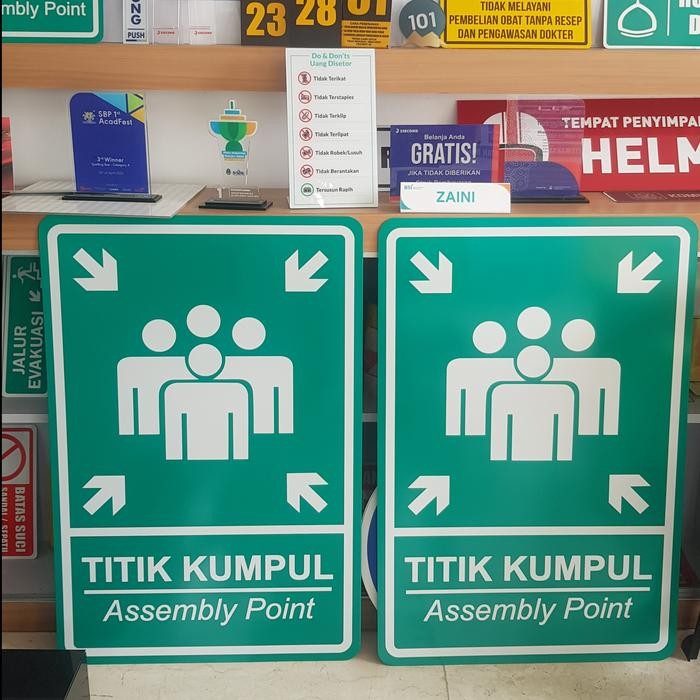 Jual RAMBU TITIK KUMPUL ASSEMBLY POINT 50CM X 70CM - PLAT ACP ...