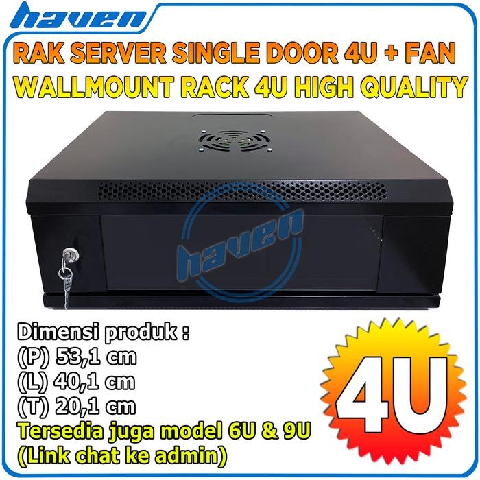 Jual Wallmount Rack 4U / Rak Server Single Door 4U / Wallmount Rack ...
