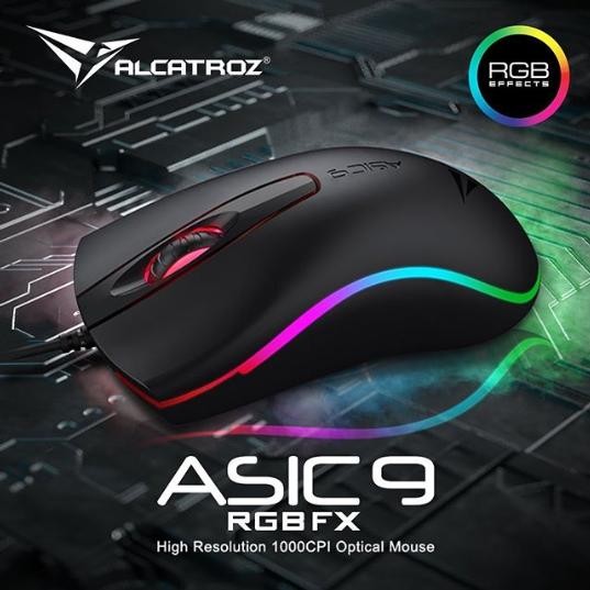 Jual JK Alcatroz Gaming Mouse Asic 9 RGB FX 1000CPI Wired - 2 Tahun ...