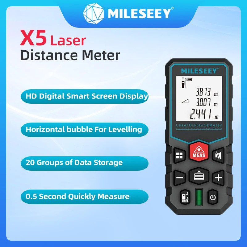 Jual NEW Mileseey X5 X6 S6 New Model Laser Rangefinder Tool Distance ...