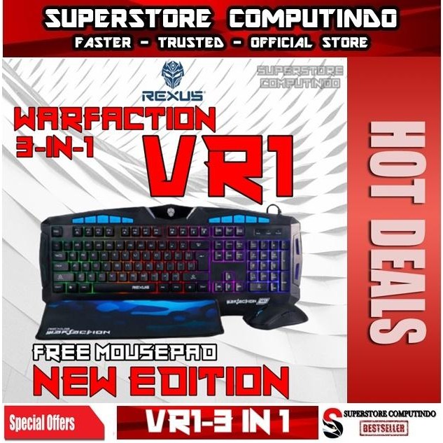 Jual JK Rexus Warfaction VR1 Gaming Keyboard Mouse Combo - New Version ...