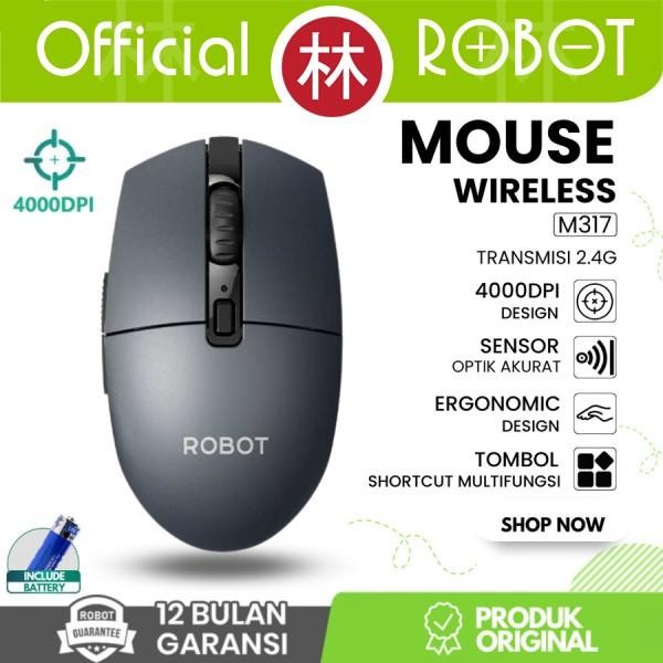 Jual ROBOT M317 WIRELESS MOUSE 2 TOMBOL SHORTCUT MULTIFUNGSI 5 TINGKAT ...