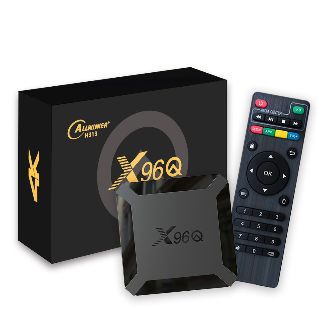 X96Q Android TV Box 2GB/16GB, Allwinner H313 Quad-Core, 4K HD Wifi Chromecast Built In Hdmi 2 5 Lecteur Multimedia 98457056